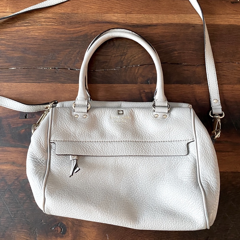 Kate Spade gray pebbled leather purse